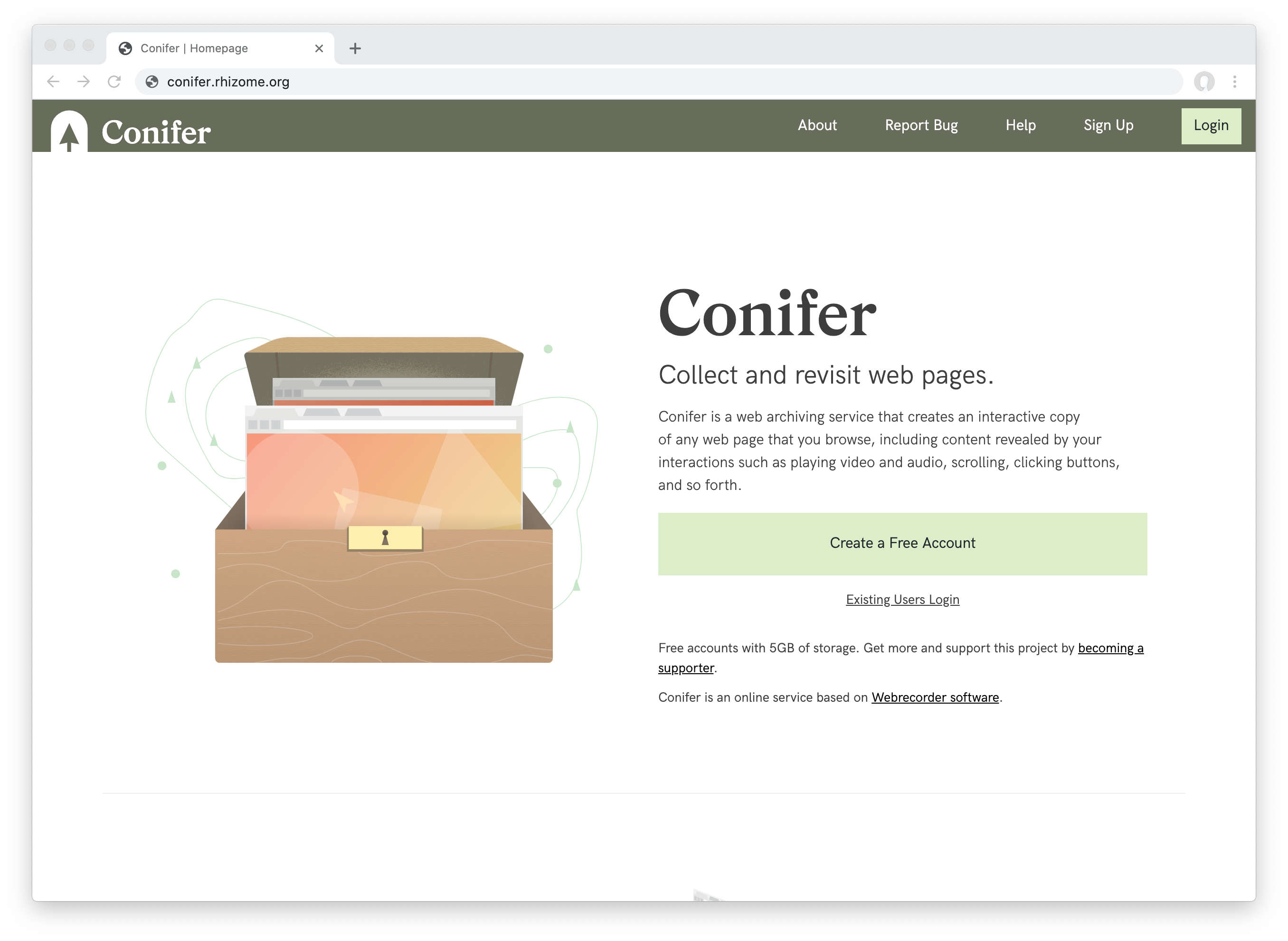 Conifer Intro Page